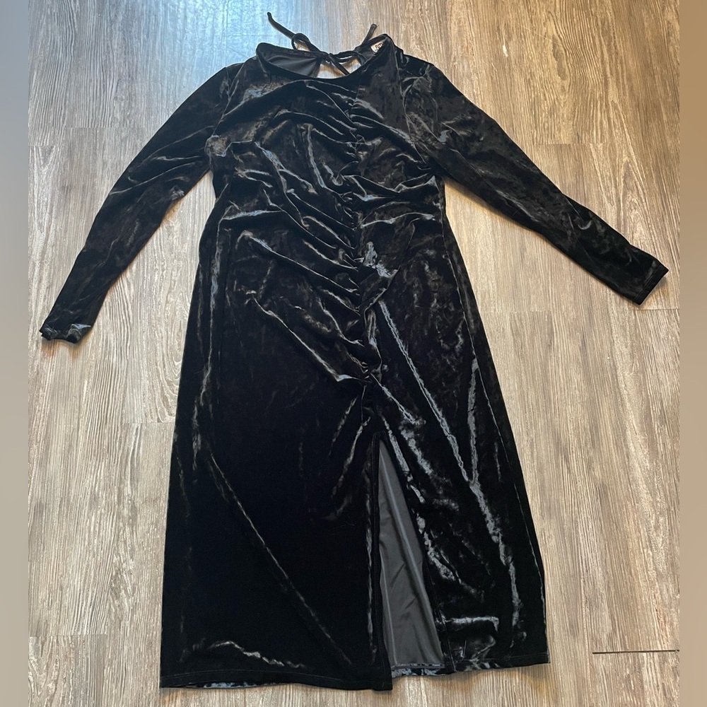 Future Collective black velvet maxi dress